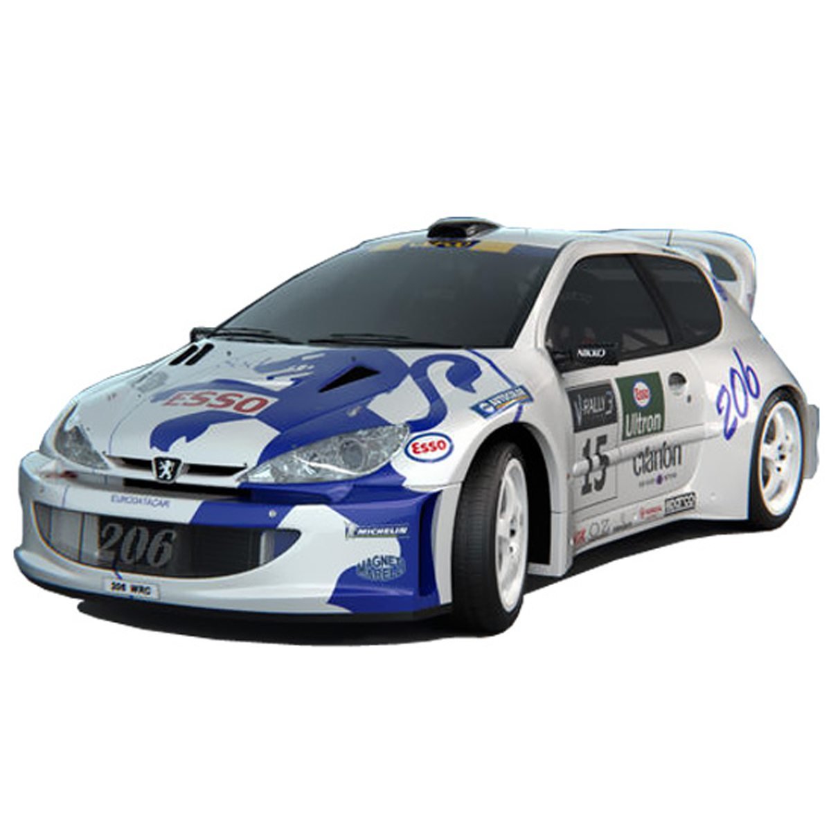 Extensions d'Ailes avant et arrière pour Peugeot 206 (98 - 08) look WRC - KDMPARTS EUROPE TUNING STORE