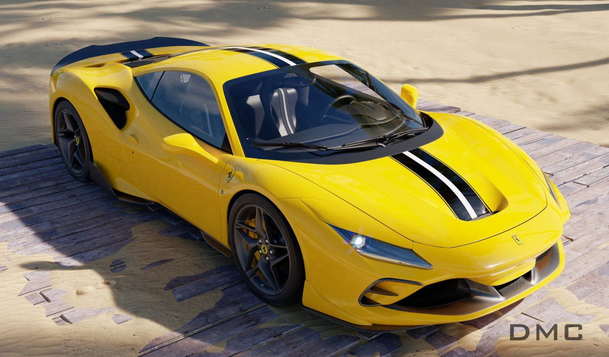 Lame de pare chocs avant en fibre de carbone « Speciale » de DMC pour Ferrari F8 Tributo Coupé et Spider - KDMPARTS EUROPE TUNING STORE