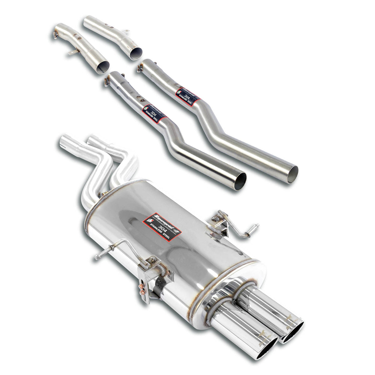 Ligne d'échappement Touring Plus package Supersprint pour BMW E46 320Ci (2.2i) (Coupé - Cabrio) ' 01 - > - KDMPARTS EUROPE TUNING STORE