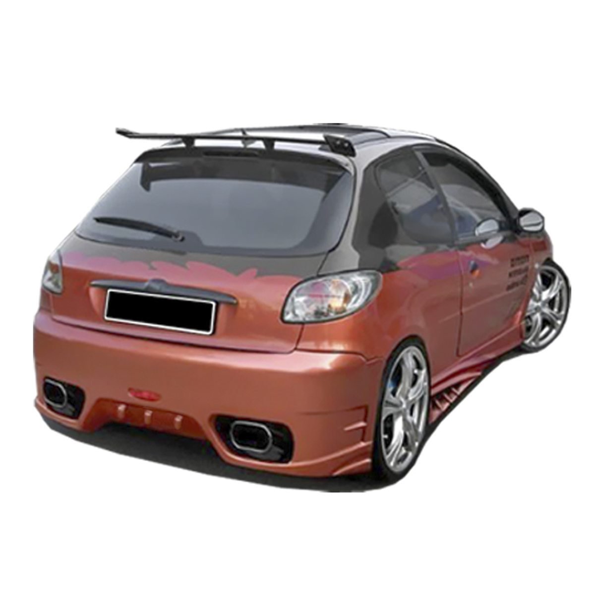 Pare chocs arrière pour Peugeot 206 (98 - 08) – Look Modena - KDMPARTS EUROPE TUNING STORE