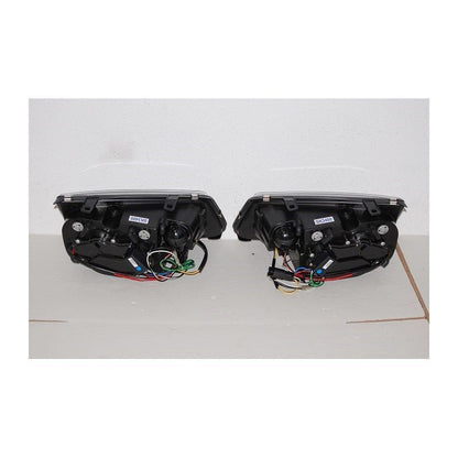 2 Phare Avant avec feux De Jour pour Volkswagen Bora / Jetta 4 '99 fond Noir - KDMPARTS EUROPE TUNING STORE