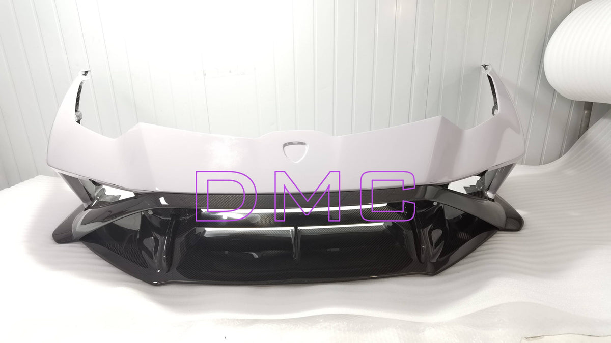 STO carbon fiber front bumper by DMC for original Lamborghini Huracan Coupé and Spyder