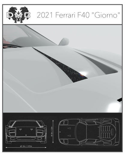 Aileron de Capot avant en fibre de carbone de DMC pour Ferrari F40 EVO Le Mans LM - KDMPARTS EUROPE TUNING STORE