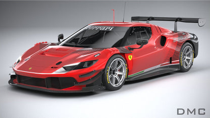 Aileron de coffre en fibre de carbone Style « GT3 » de DMC pour Ferrari 296 GTB / 296 Assetto Fiorano - KDMPARTS EUROPE TUNING STORE