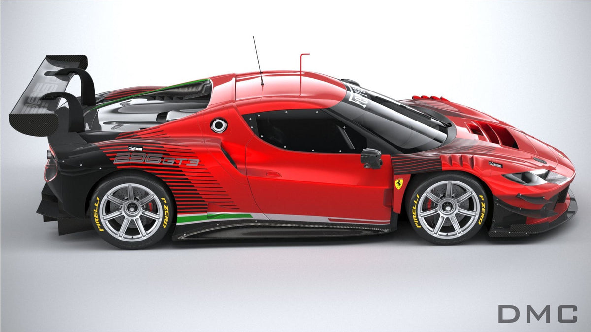 Aileron de coffre en fibre de carbone Style « GT3 » de DMC pour Ferrari 296 GTB / 296 Assetto Fiorano - KDMPARTS EUROPE TUNING STORE