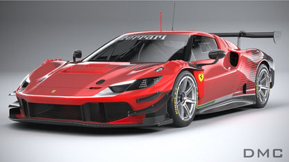 Aileron de coffre en fibre de carbone Style « GT3 » de DMC pour Ferrari 296 GTB / 296 Assetto Fiorano - KDMPARTS EUROPE TUNING STORE
