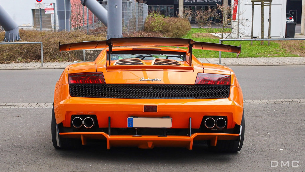 Aileron spoiler arrière avec capot en fibre de carbone « Supertrofeo E - GT » DMC pour Lamborghini Gallardo Coupé et Spyder d'origine - KDMPARTS EUROPE TUNING STORE