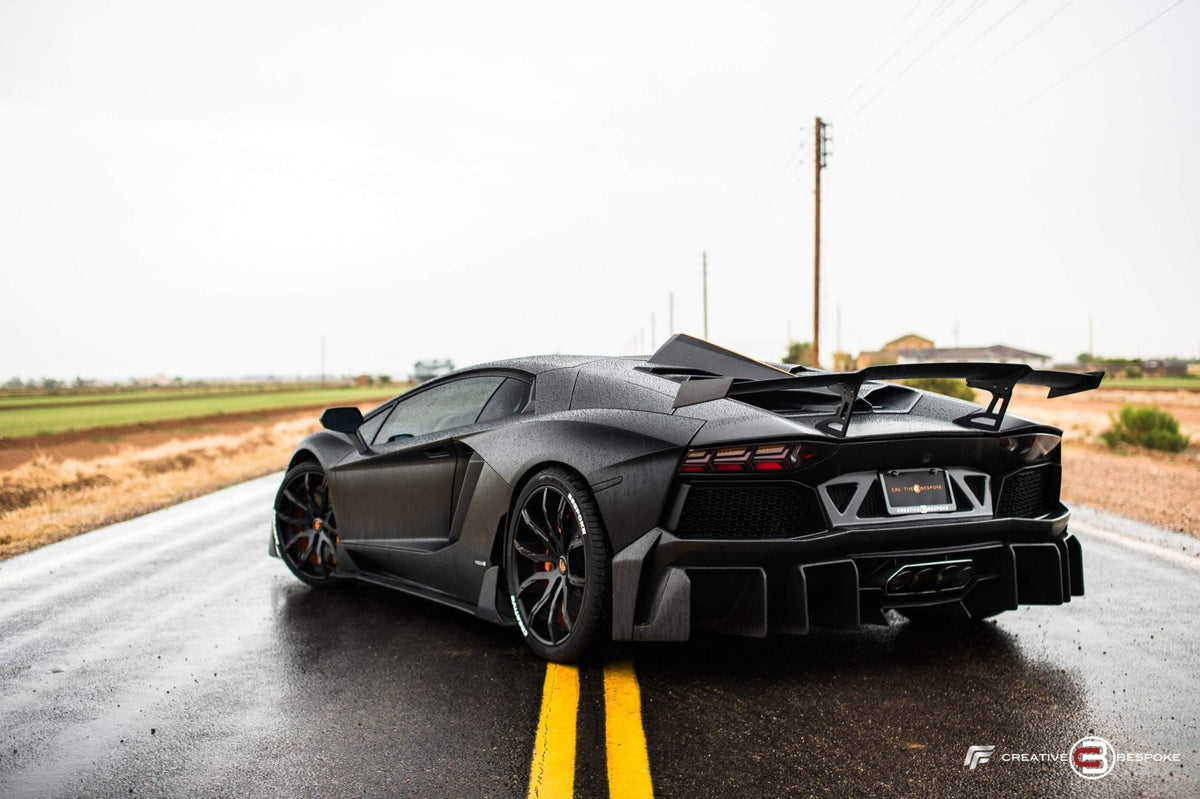 Aileron spoiler arrière en fibre de carbone « E - GT » DMC pour Lamborghini Aventador Coupé et Roadster d'origine - KDMPARTS EUROPE TUNING STORE