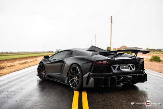 Aileron spoiler arrière en fibre de carbone « E - GT » DMC pour Lamborghini Aventador Coupé et Roadster d'origine - KDMPARTS EUROPE TUNING STORE