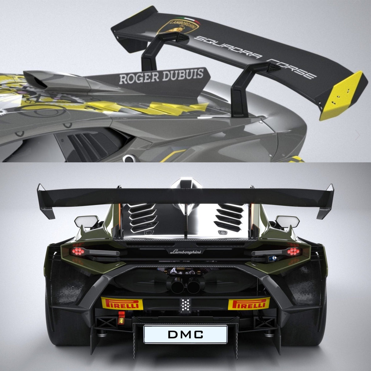 Aileron spoiler arrière en fibre de carbone « EVO2 » de DMC pour Lamborghini Huracan Coupé et Spyder d'origine - KDMPARTS EUROPE TUNING STORE