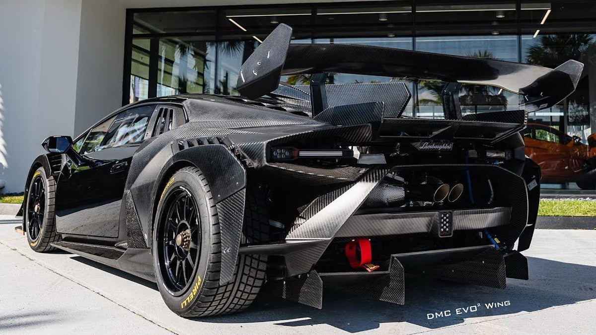 Aileron spoiler arrière en fibre de carbone « EVO2 » de DMC pour Lamborghini Huracan Coupé et Spyder d'origine - KDMPARTS EUROPE TUNING STORE
