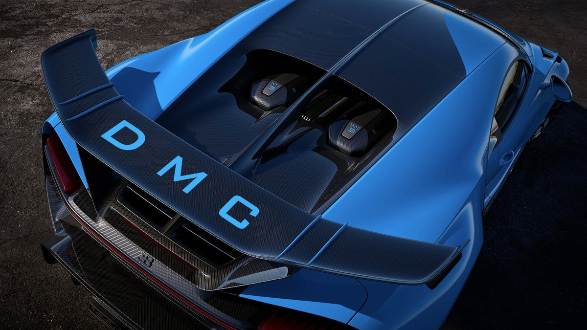 Aileron spoiler arrière en fibre de carbone forgée DMC pour Bugatti Chiron - remplace le becquet d'origine, look PUR SPORT - KDMPARTS EUROPE TUNING STORE
