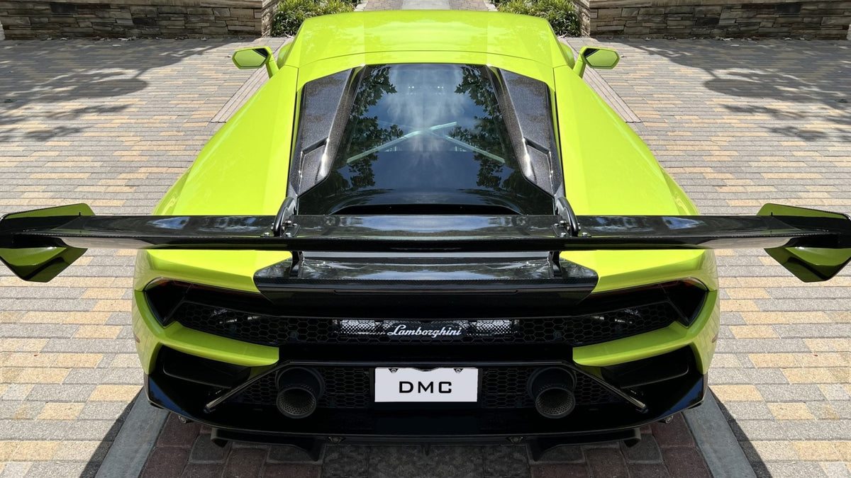Aileron spoiler en fibre de carbone « GT3 » de DMC pour Lamborghini Huracan EVO Coupé et Spyder d'origine - KDMPARTS EUROPE TUNING STORE