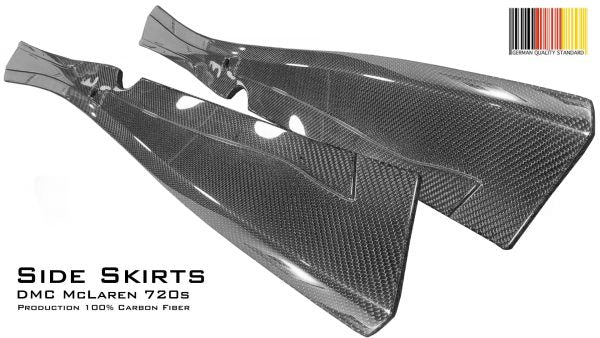 Bas de caisse latéraux en fibre de carbone de DMC pour McLaren 720S et 765LT Coupé et Spider d'origine - KDMPARTS EUROPE TUNING STORE