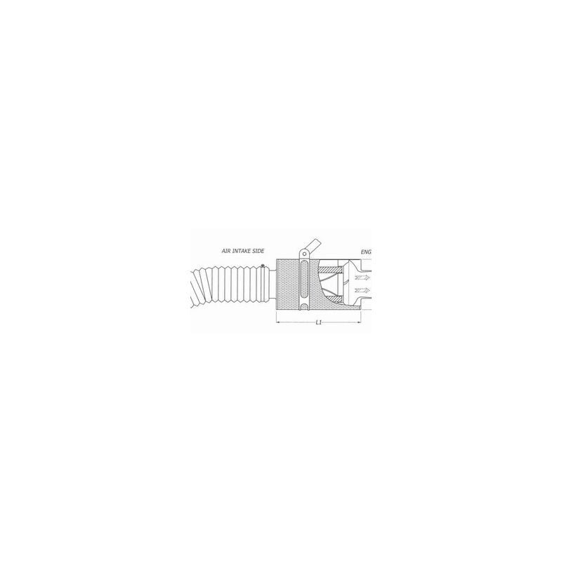 Boite à air carbone CDA BMC - 100 mm diamètre intérieur du col avec élément filtrant coton pour moteur V6 Cyl. & V8 - KDMPARTS EUROPE TUNING STORE