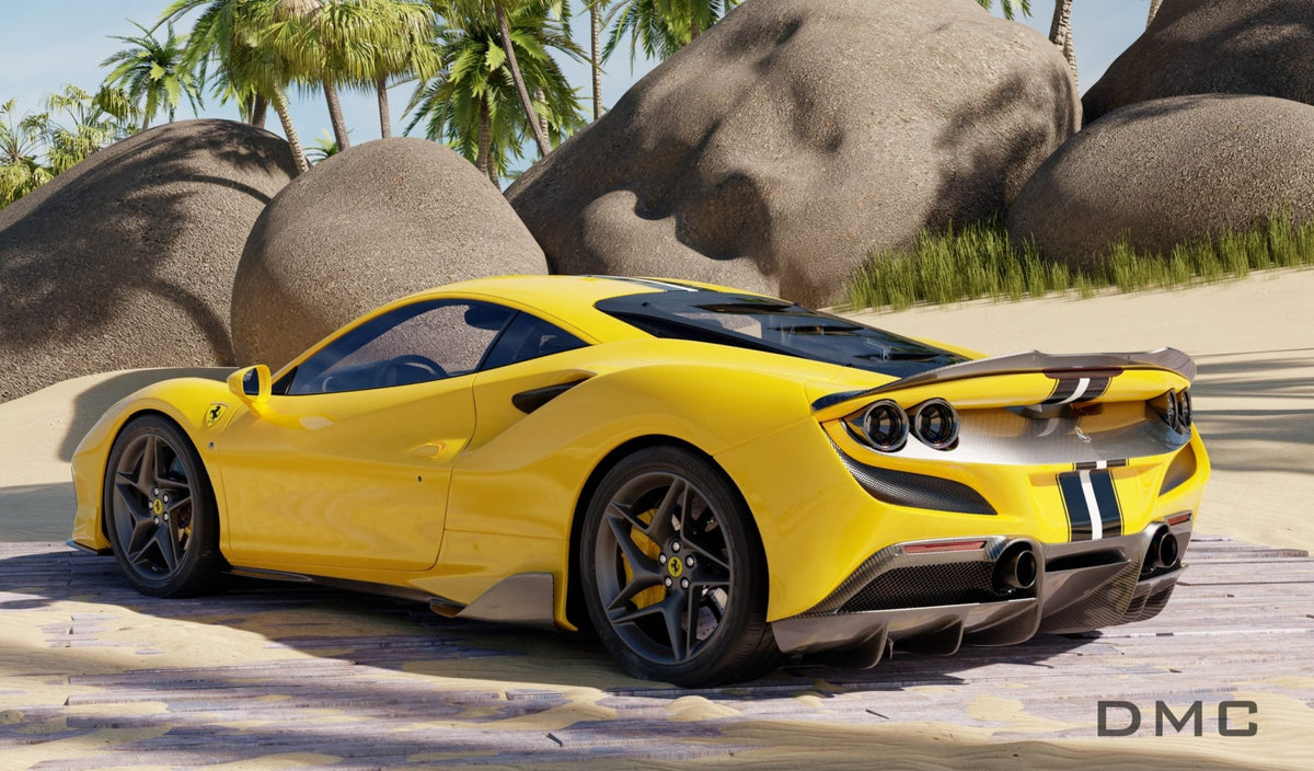 Cache de caméra arrière en fibre de carbone de DMC pour Ferrari F8 Tributo Coupé et Spider - KDMPARTS EUROPE TUNING STORE