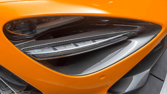 Cadres de phares avant en fibre de carbone de DMC pour McLaren 720S Coupé et Spider d'origine - KDMPARTS EUROPE TUNING STORE