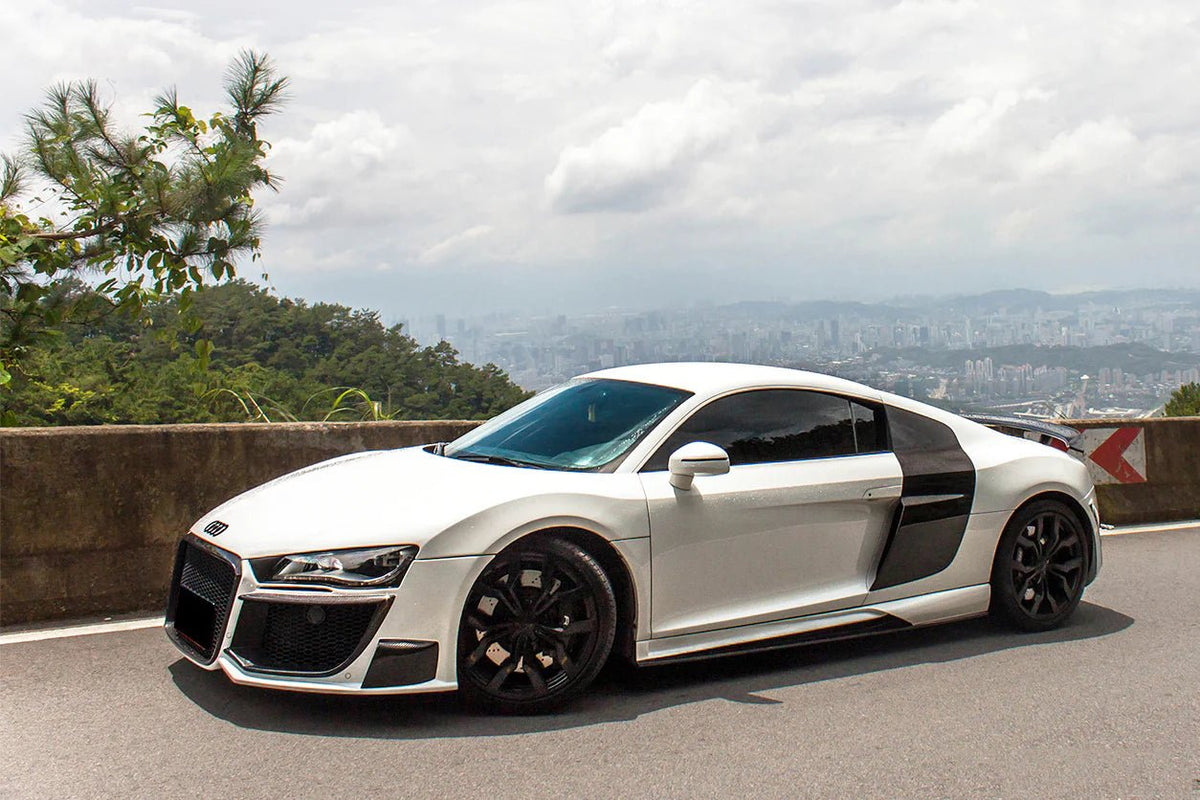Canards de pare chocs avant en fibre de Carbone pour Audi R8 Coupé Spyder (2009 - 2015) - KDMPARTS EUROPE TUNING STORE