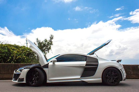 Canards de pare chocs avant en fibre de Carbone pour Audi R8 Coupé Spyder (2009 - 2015) - KDMPARTS EUROPE TUNING STORE