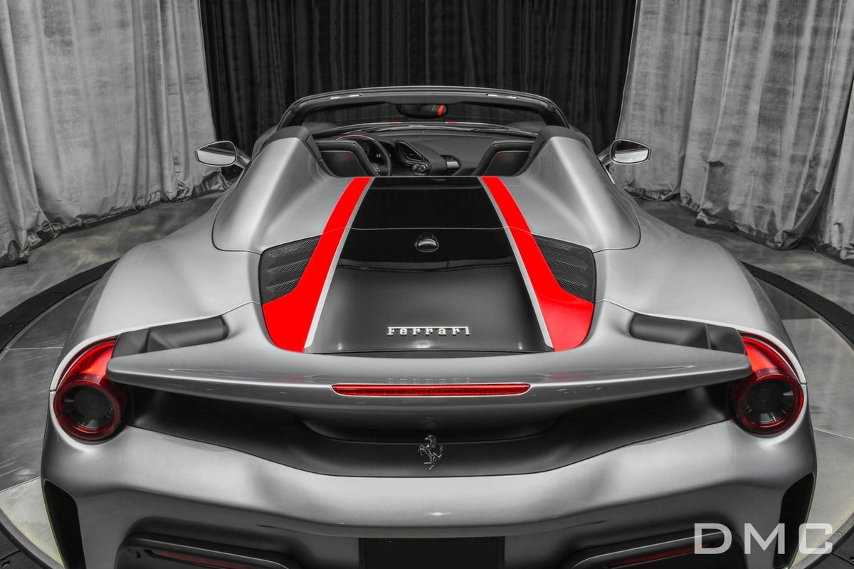 Capot arrière en fibre de carbone « Pista » de DMC pour Ferrari 488 GTB Coupé et Spider - KDMPARTS EUROPE TUNING STORE