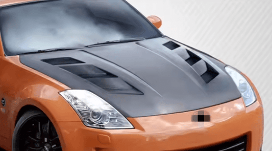 Capot de Style AMS Superleggera en Carbone Nissan 350Z Z33 de 2003 à 2009 - KDMPARTS EUROPE TUNING STORE