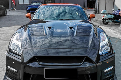 Capot pour Nissan GTR R35 2008 - 2022 en fibre de Carbone - KDMPARTS EUROPE TUNING STORE