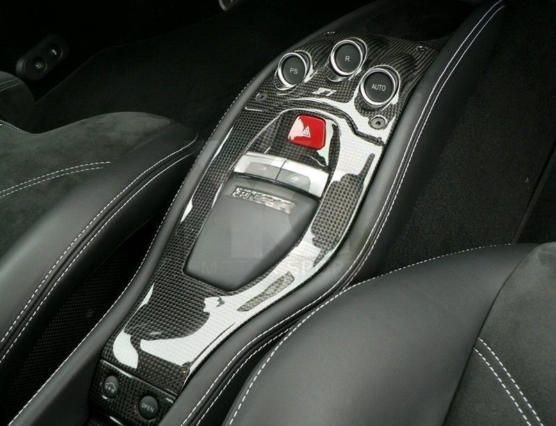 Console de commande du levier de vitesse pour Ferrari F458 Coupé Italia / Spider 2010 - 2014 en fibre de Carbone haute brillance - KDMPARTS EUROPE TUNING STORE