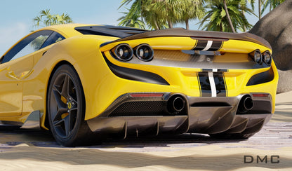 Diffuseur arrière en fibre de carbone « Challenge » de DMC pour Ferrari F8 Tributo Coupé et Spider - KDMPARTS EUROPE TUNING STORE