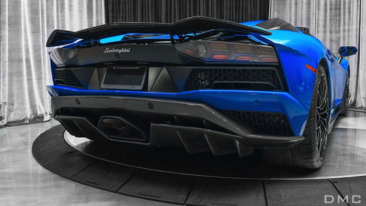 Diffuseur arrière en fibre de carbone « Tecno » de DMC pour Lamborghini Aventador S Coupé et Roadster d'origine - KDMPARTS EUROPE TUNING STORE