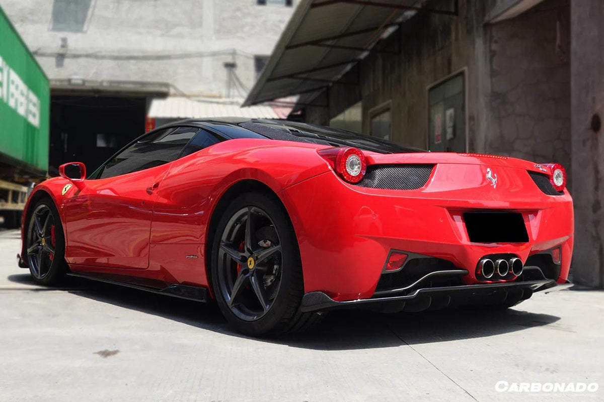 Diffuseur arrière pour Ferrari F458 Coupe Italia et Spider AV 2010 - 2014 en fibre de Carbone - KDMPARTS EUROPE TUNING STORE
