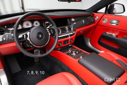 Ensemble de garnitures intérieures en fibre de carbone forgée et bois de DMC pour Rolls Royce Dawn Black Badge - KDMPARTS EUROPE TUNING STORE