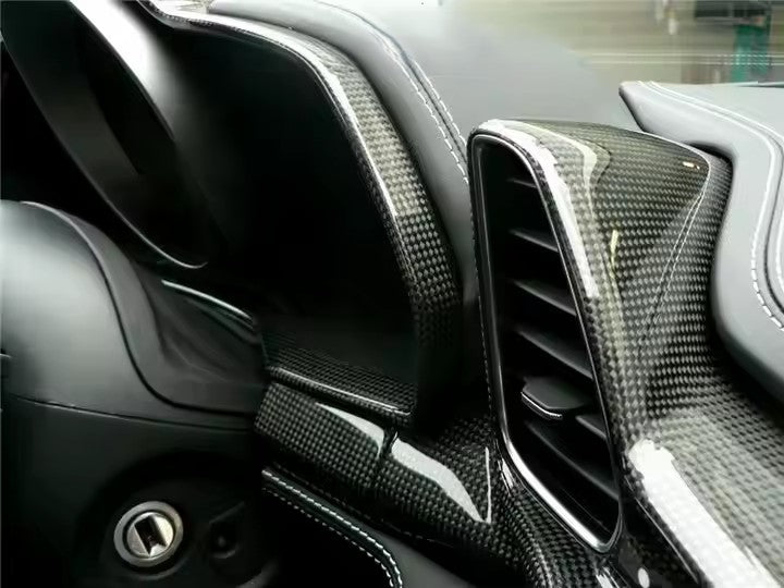 Entourage du compteur du tableau de bord pour Ferrari F458 Italia Coupe / Spider Spéciale en fibre de Carbone haute brillance - KDMPARTS EUROPE TUNING STORE