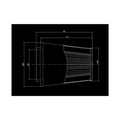 Filtre à air conique universel BMC Single Air pour admission directe - 53 mm diamètre intérieur du col - KDMPARTS EUROPE TUNING STORE
