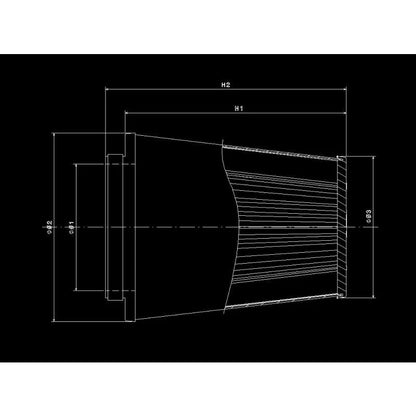 Filtre à air conique universel BMC Twin air pour admission directe - 60 mm diamètre intérieur du col - KDMPARTS EUROPE TUNING STORE