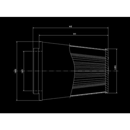 Filtre à air conique universel BMC Twin air pour admission directe - 76 mm diamètre intérieur du col - KDMPARTS EUROPE TUNING STORE
