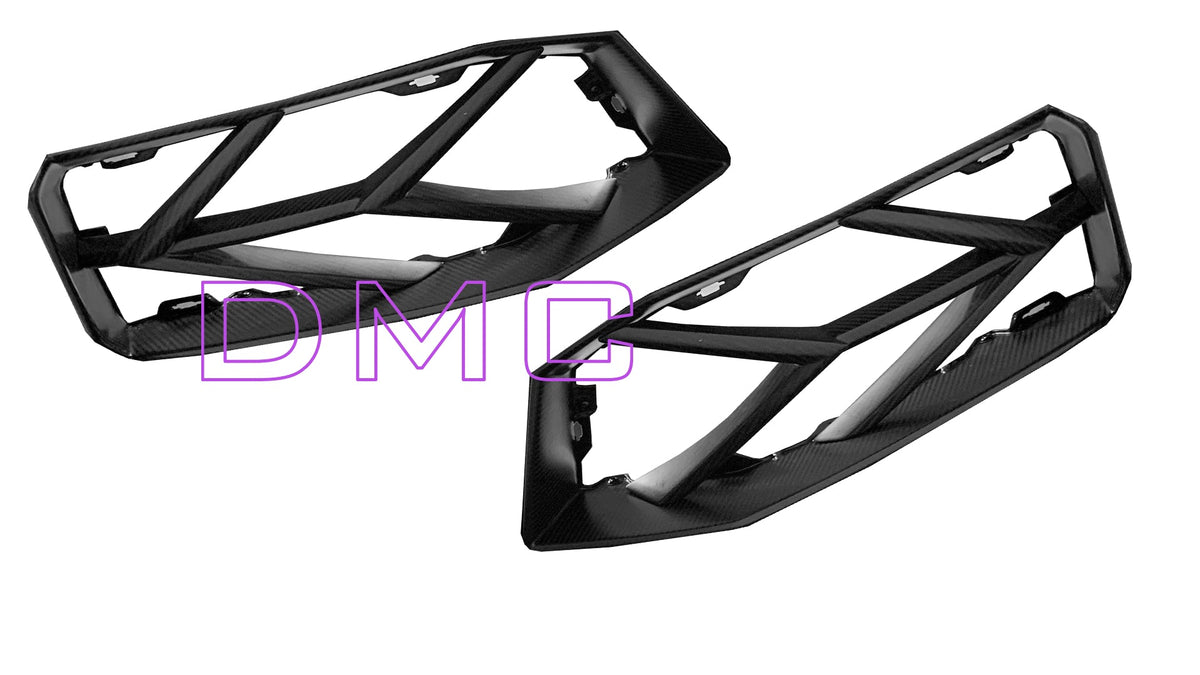 Grilles de prises d'air arrière en fibre de carbone « E - GT » DMC, s'adaptent pare chocs d'origine, pour Lamborghini Aventador Coupé et Roadster - KDMPARTS EUROPE TUNING STORE