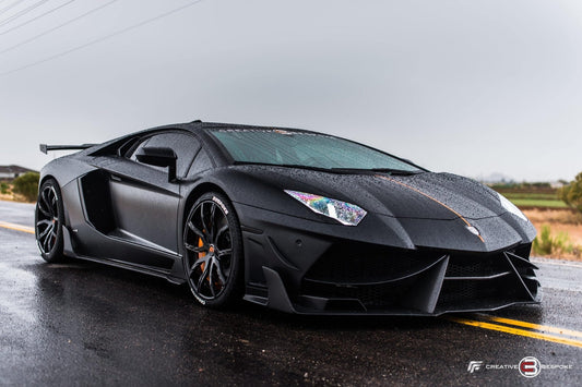 Jupes latérales en fibre de carbone « E - GT » DMC pour Lamborghini Aventador Coupé et Roadster d'origine - KDMPARTS EUROPE TUNING STORE