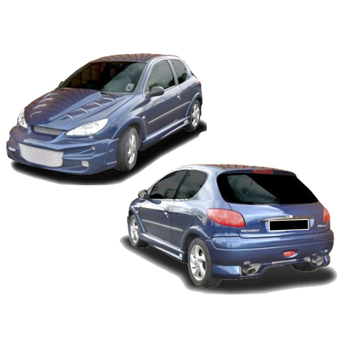 Kit carrosserie pour Peugeot 206 (98 - 08) – Look BadBoy - KDMPARTS EUROPE TUNING STORE