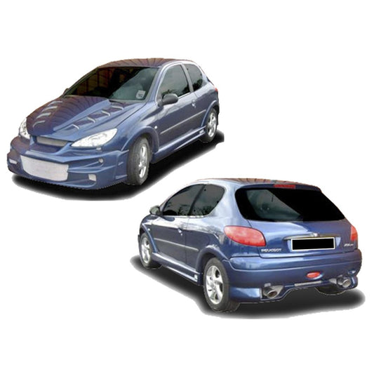 Kit carrosserie pour Peugeot 206 (98 - 08) – Look BadBoy - KDMPARTS EUROPE TUNING STORE