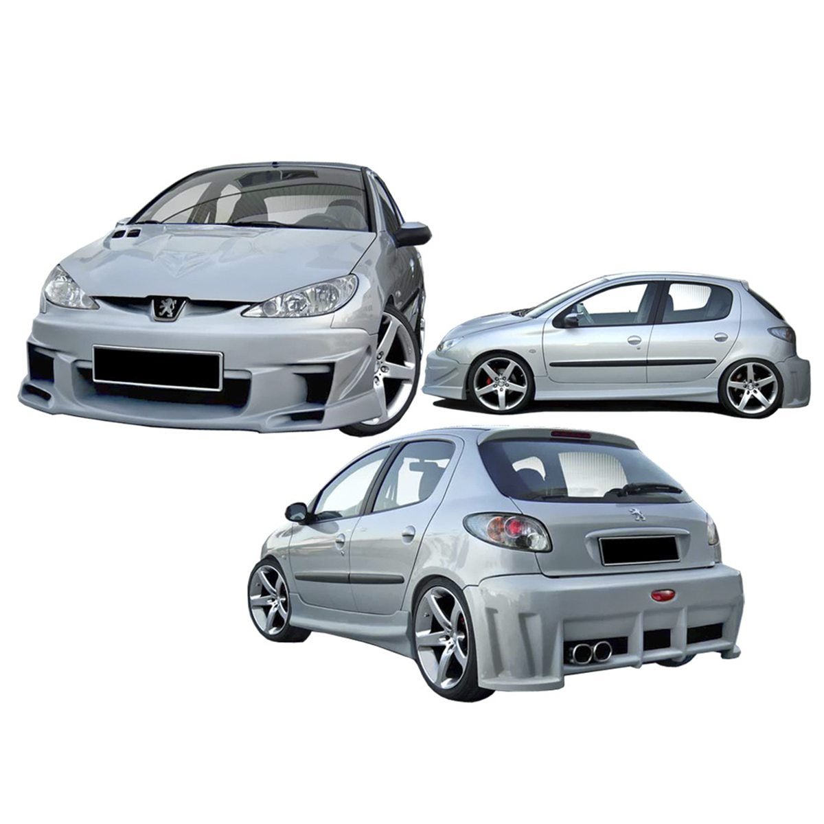 Kit carrosserie pour Peugeot 206 (98 - 08) – Look extrême - KDMPARTS EUROPE TUNING STORE