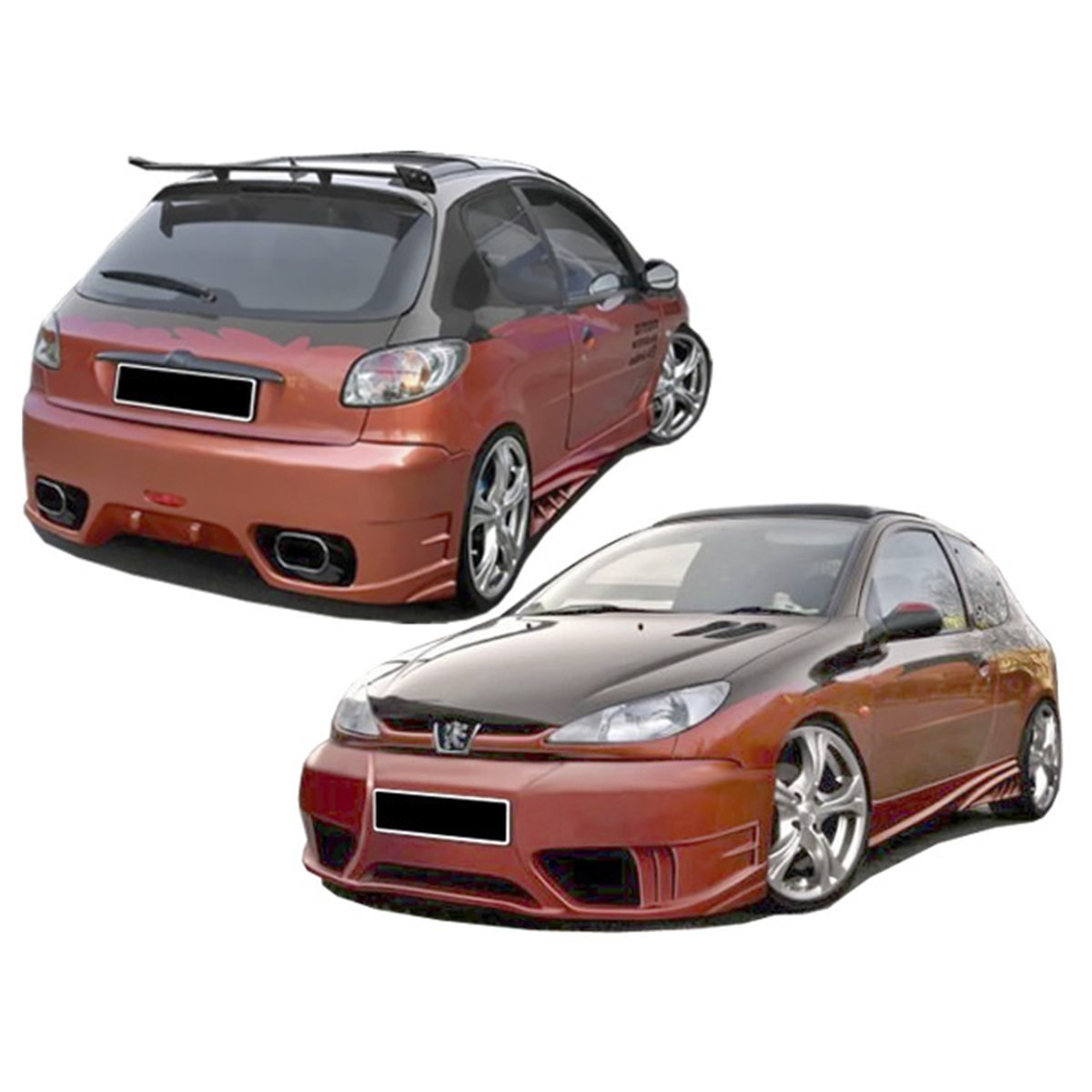 Kit carrosserie pour Peugeot 206 (98 - 08) – Look Modena - KDMPARTS EUROPE TUNING STORE