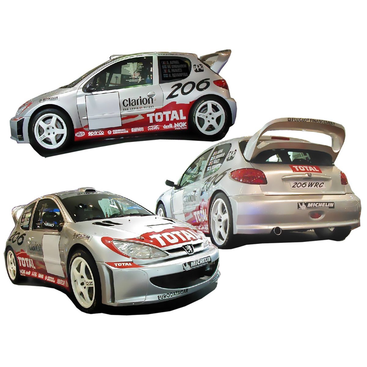 Kit carrosserie pour Peugeot 206 (98 - 08) – Look WRC - KDMPARTS EUROPE TUNING STORE