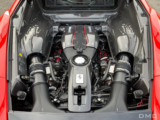 Kit compartiment moteur en fibre de carbone « Spécial » de DMC pour Ferrari 488 GTB Coupé et Spider - KDMPARTS EUROPE TUNING STORE