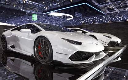 Lame de pare chocs avant en fibre de carbone « Affiri » de DMC pour Lamborghini Huracan Coupé et Spyder d'origine - KDMPARTS EUROPE TUNING STORE