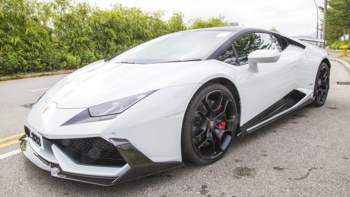 Lame de pare chocs avant en fibre de carbone « Berlin » de DMC pour Lamborghini Huracan Coupé et Spyder d'origine - KDMPARTS EUROPE TUNING STORE