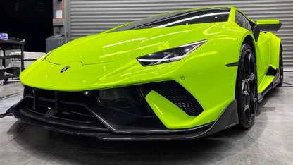 Lame de pare chocs avant en fibre de carbone « Performante » compatible avec le pare chocs DMC (Performante) pour Lamborghini Huracan Coupé et Spyder - KDMPARTS EUROPE TUNING STORE