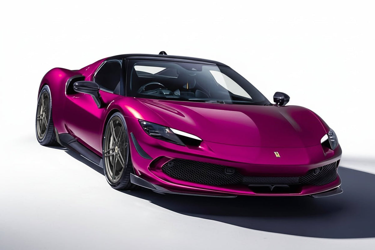 Lames de pare chocs avant avec canards en fibre de carbone « F1 » pour Ferrari 296 GTB Coupé et Spider d'origine - KDMPARTS EUROPE TUNING STORE