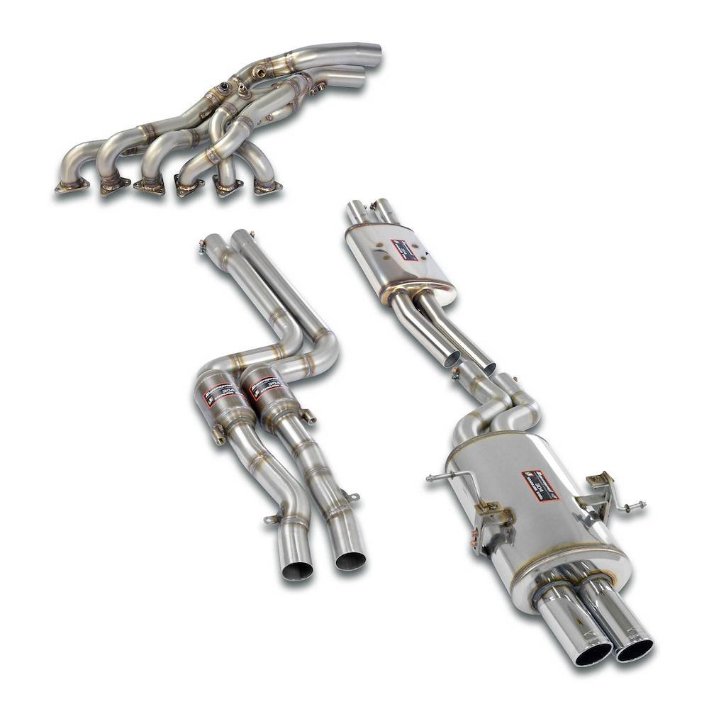Ligne d'échappement Race Package System 2xø63.5 mm avec Catalytic Supersprint pour BMW E46 - Tous les modèles (Pour conversion moteur S54) - KDMPARTS EUROPE TUNING STORE