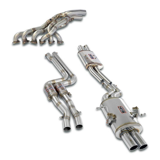 Ligne d'échappement Race Package System 2xø63.5 mm avec Catalytic Supersprint pour BMW E46 - Tous les modèles (Pour conversion moteur S54) - KDMPARTS EUROPE TUNING STORE