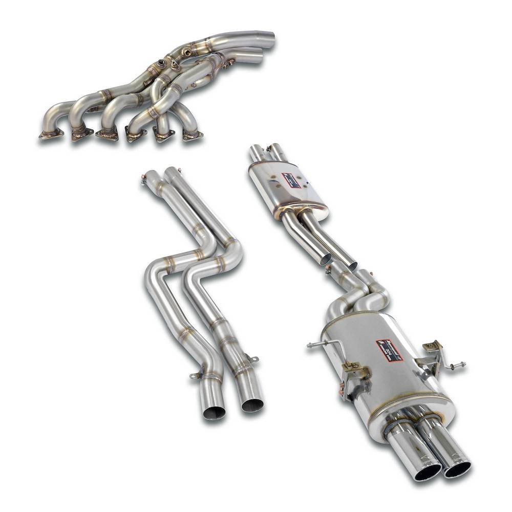 Ligne d'échappement Race Package System 2xø63.5 mm sans Catalytic Supersprint pour BMW E46 - Tous les modèles ix 4x4 (Pour conversion moteur S54) - KDMPARTS EUROPE TUNING STORE